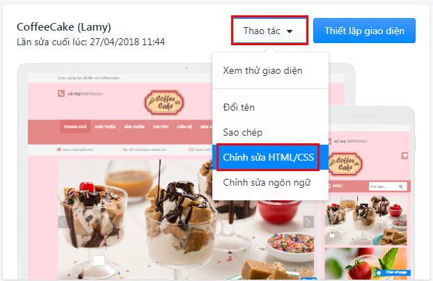 giao diện website chuẩn seo