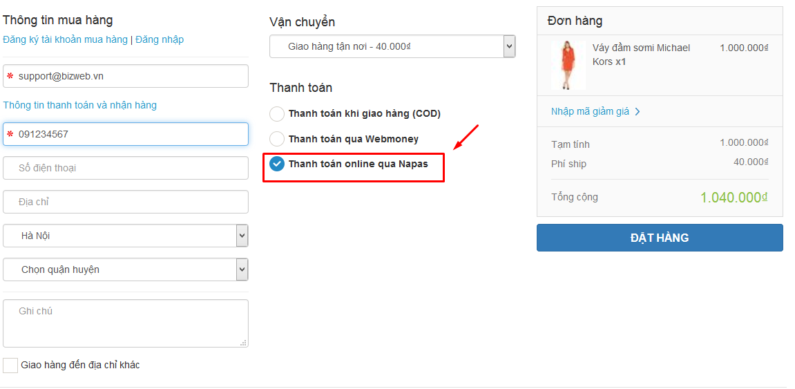 Tích hợp Cổng thanh toán Napas Tích hợp Cổng thanh toán Napas