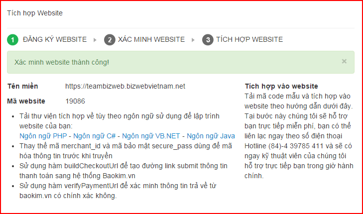 Tích hợp cổng thanh toán Bảo Kim Tích hợp cổng thanh toán Bảo Kim
